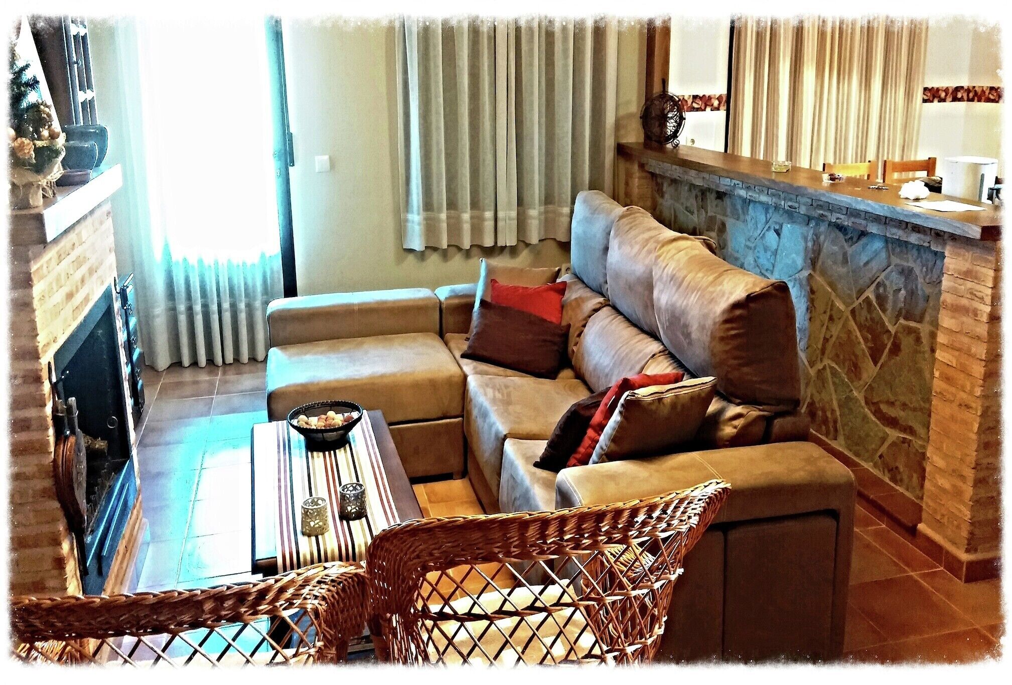 壁炉、DVD 播放器