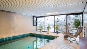 Indoor pool, a heated pool