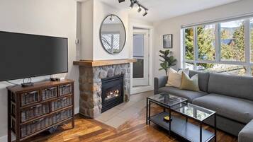 Télévision, cheminée