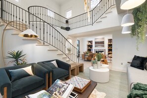 TV, fireplace, offices