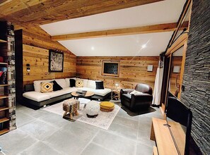 TV, DVD player, books, video library - Spacious chalet with spa (LANDRY)