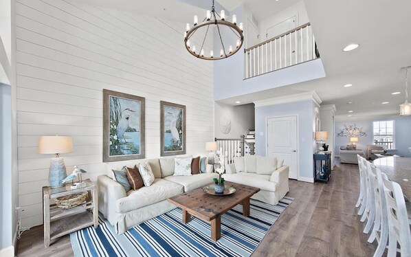 Smart TV, fireplace, offices, computer monitors