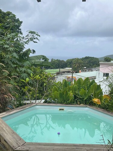 Villa Kayooli: studio Vanille, piscine et vue mer