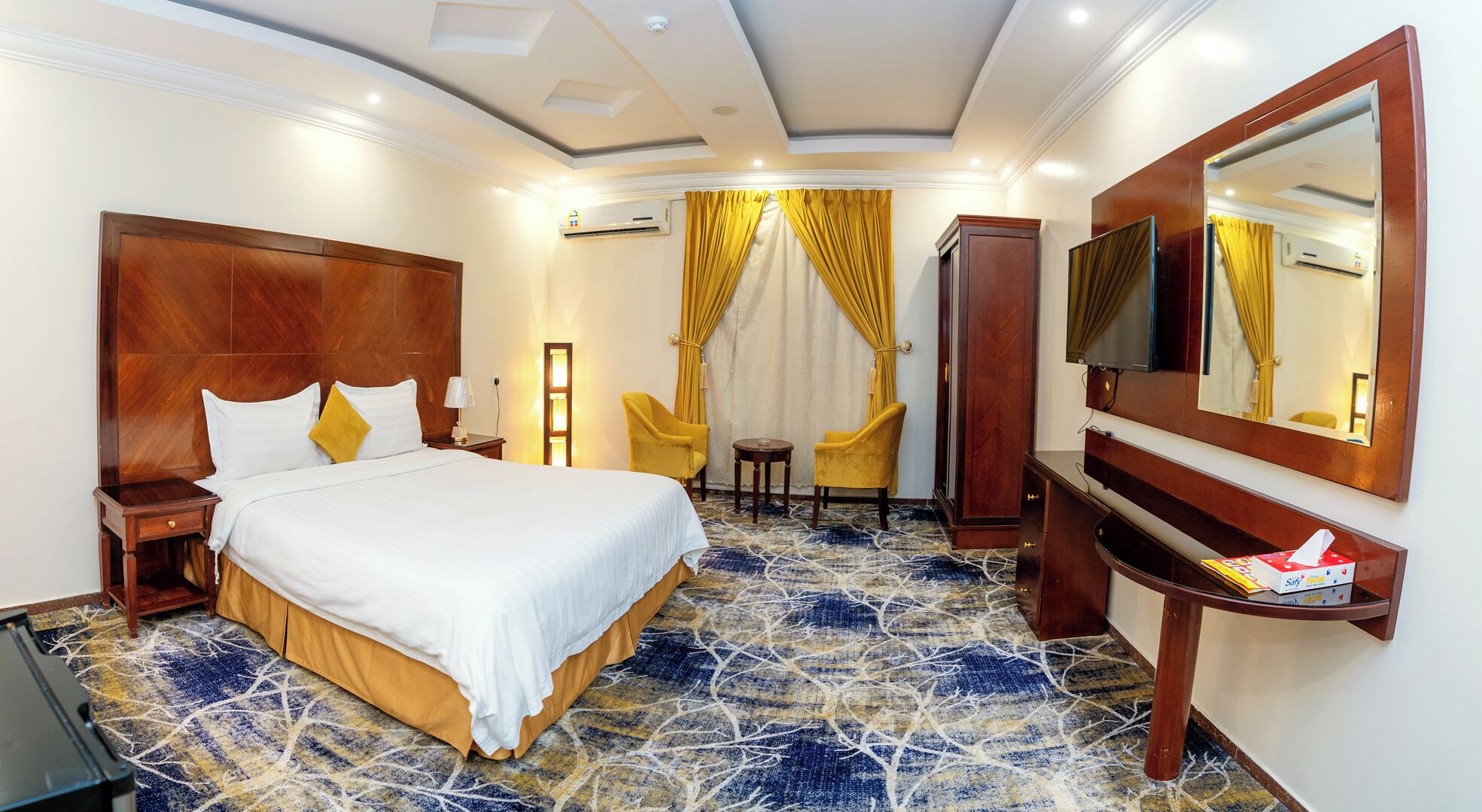 In-room safe, laptop workspace, blackout drapes, soundproofing