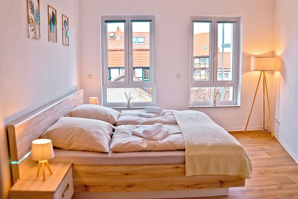 1 chambre, lit parapluie, Wi-Fi gratuit, draps fournis