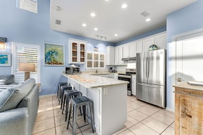 Fridge, microwave, oven, stovetop - Beachfront Single Home |Pet Friendly |Breathtaking Views |St Joe Beach Bliss (Port St Joe)