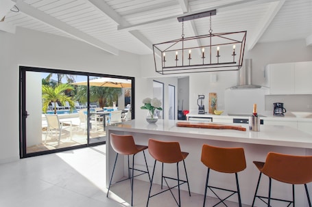 Luxury Villa, Partial Ocean View | Private kitchen | Electric kettle, toaster