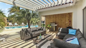 Luxury Villa, Partial Ocean View | Terrace/patio