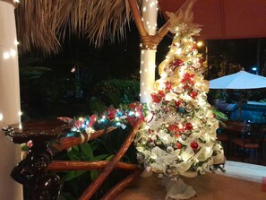 Outdoor banquet area