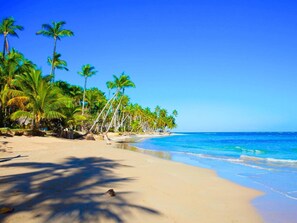 Sun-loungers, beach towels