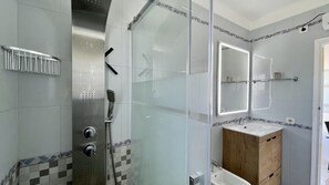 Shower, hair dryer