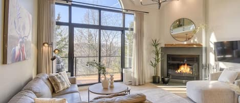 Smart TV, fireplace