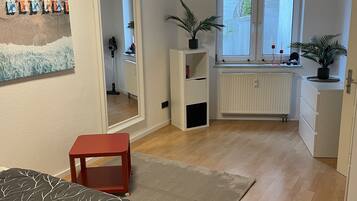 1 bedroom, iron/ironing board, travel crib, free WiFi