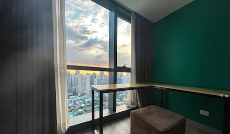 1 habitación, caja de seguridad en la habitación y cortinas blackout