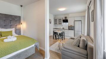 Deluxe-Apartment, Balkon