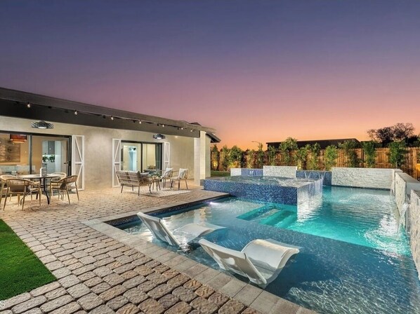 Outdoor pool, a heated pool