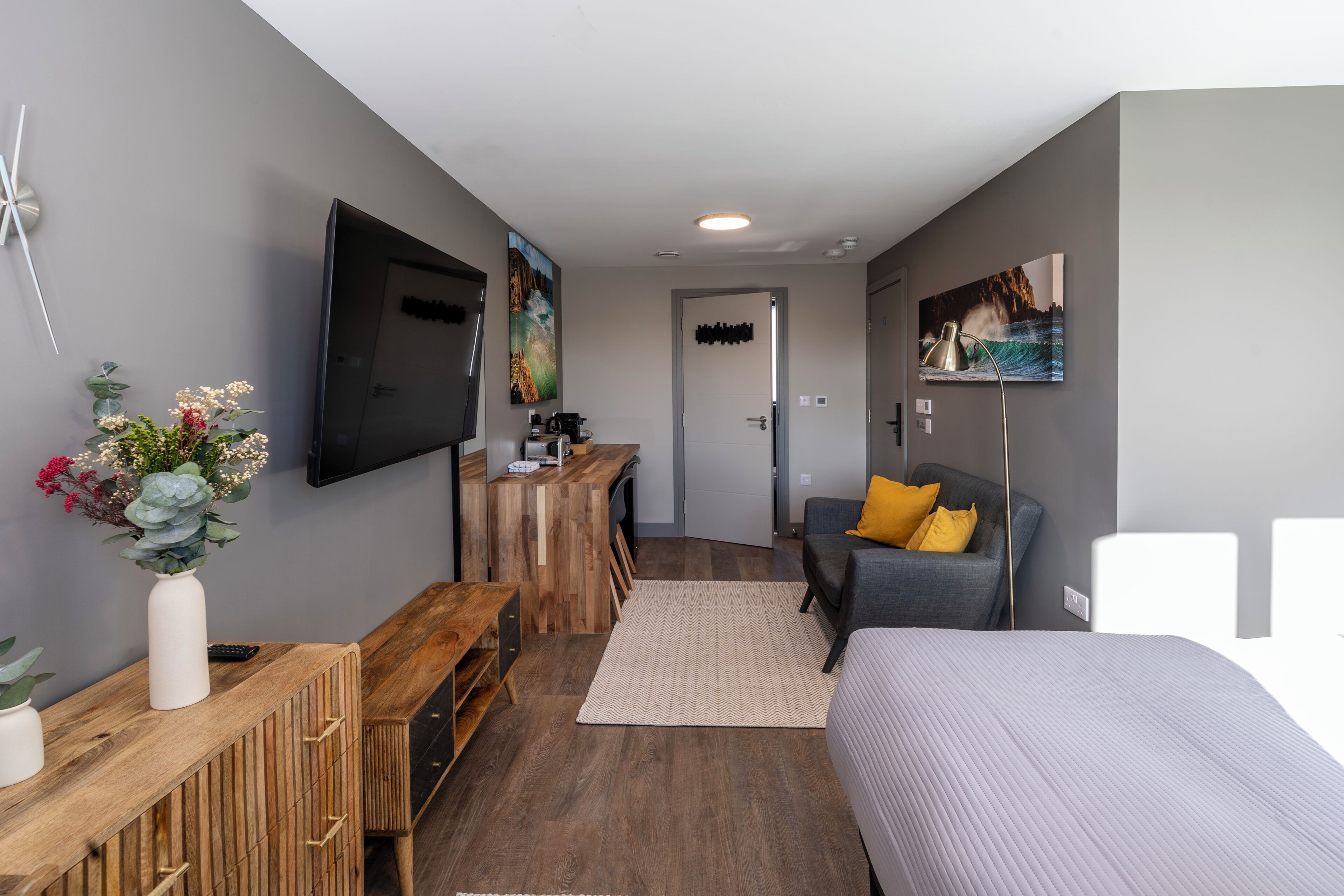 Premium bedding, individually decorated, soundproofing