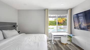 4 slaapkamers, een bureau, een strijkplank/strijkijzer, gratis wifi