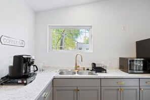 Fridge, microwave, oven, stovetop - Austin Villas | 2 Homes + Tiny Home | 16 | Dogs OK (Austin)