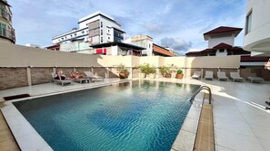 Apartment, 1 Bedroom, Accessible, Balcony | Pool | Outdoor pool