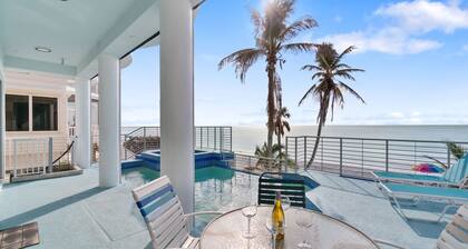 Beautiful Sunset | Perfect Beachfront Pool Home | Sleeps 13