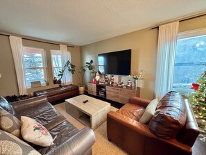 Smart-tv en een open haard