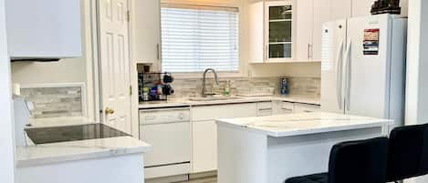 Microwave, oven, stovetop, dishwasher