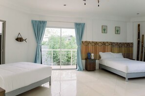 Family Room, 2 Queen Beds, Balcony, Resort View | Hypo-allergenic bedding, minibar, free WiFi - 8 Plus Beach Resort (Panglao)