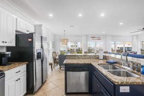 Fridge, oven, stovetop, dishwasher