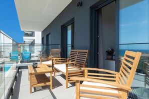 Departamento, 1 habitación, balcón, vista al océano | Balcón