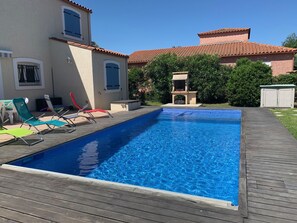 Pool - Villa with private pool, AC, 3 bdr, garden, parking and WIFI in Elne (Elne)