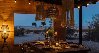 Casa Del Desierto—Private Boho Oasis with Palm Trees, Hot Tub, Fire Pits