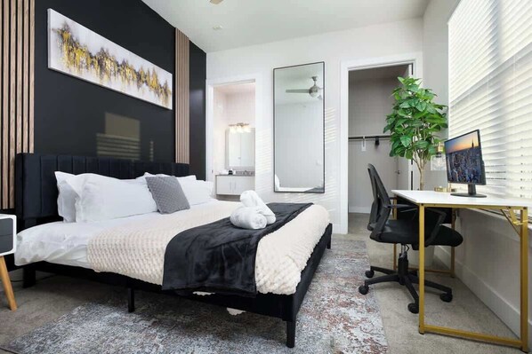 2 bedrooms, iron/ironing board, travel crib, WiFi