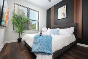 2 bedrooms, iron/ironing board, travel crib, WiFi