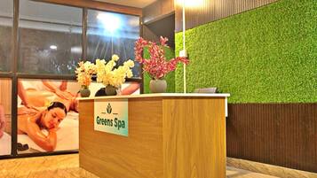 Steam room, deep-tissue massages, sports massages