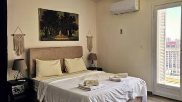 2 slaapkamers, een strijkplank/strijkijzer, wifi, beddengoed