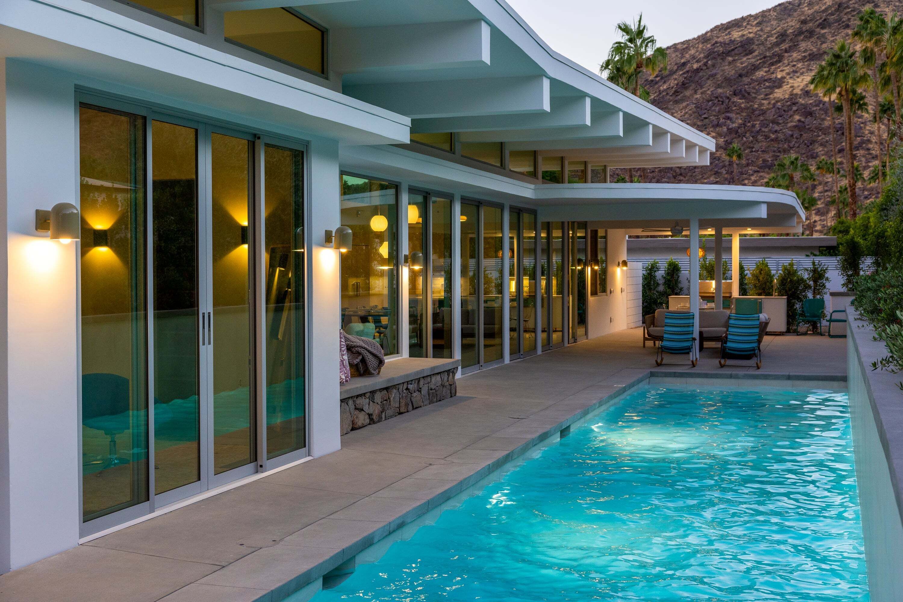 A heated pool