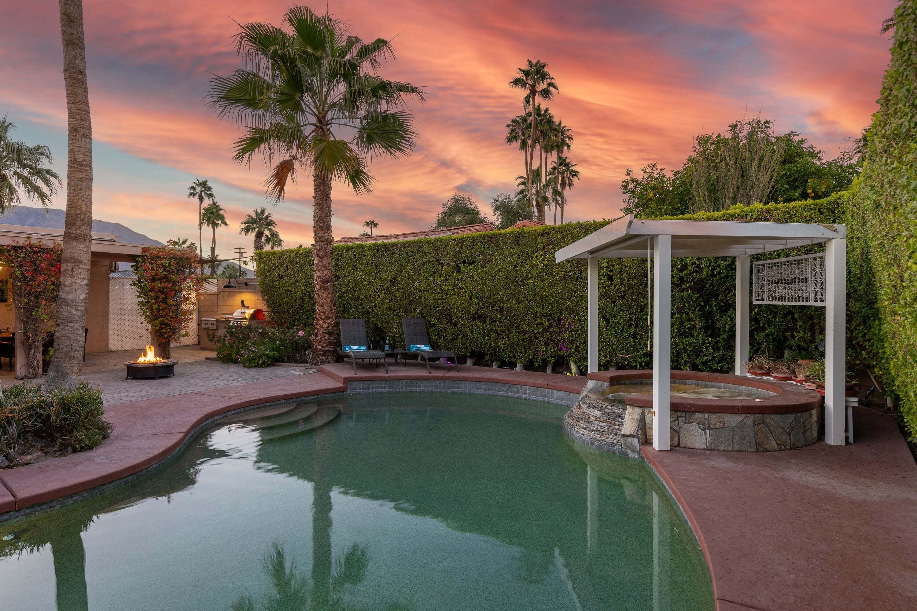 A heated pool