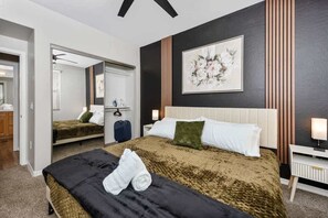 2 bedrooms, iron/ironing board, travel crib, free WiFi