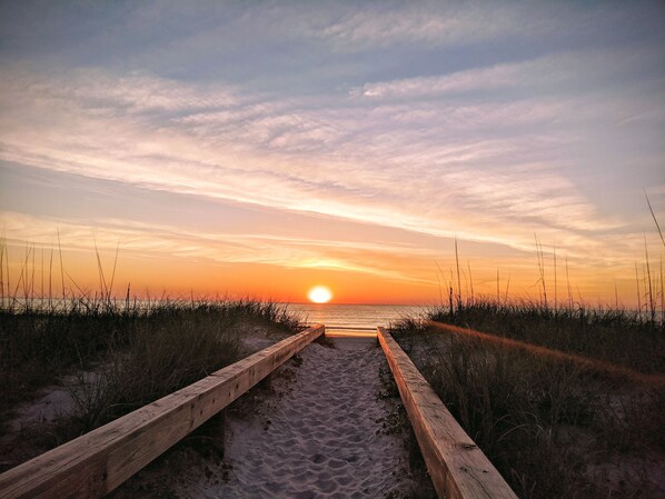 Sun loungers, beach towels