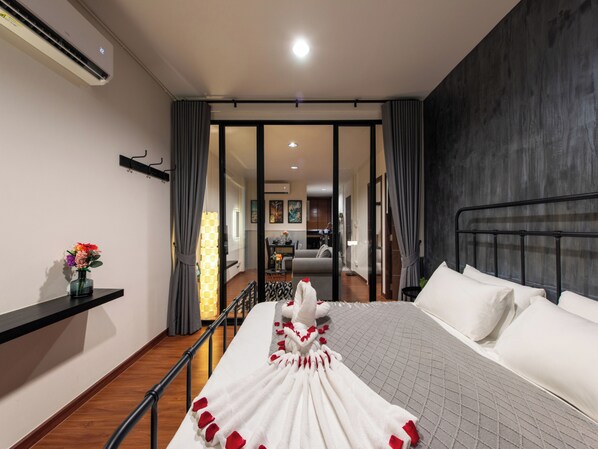 家庭套房 | 遮光布/窗簾、熨斗/熨衣板、免費無線上網、床單