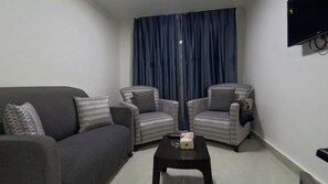 Comfort-Doppelzimmer, Stadtblick | Wohnbereich