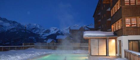 A heated pool