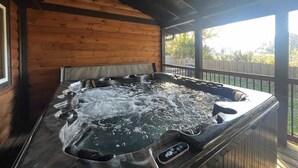 Cabin, Multiple Beds, Hot Tub, Mountain View (Dolly’s Darling) | Outdoor spa tub - Dollys Darling Privacy for 12 (Sevierville)