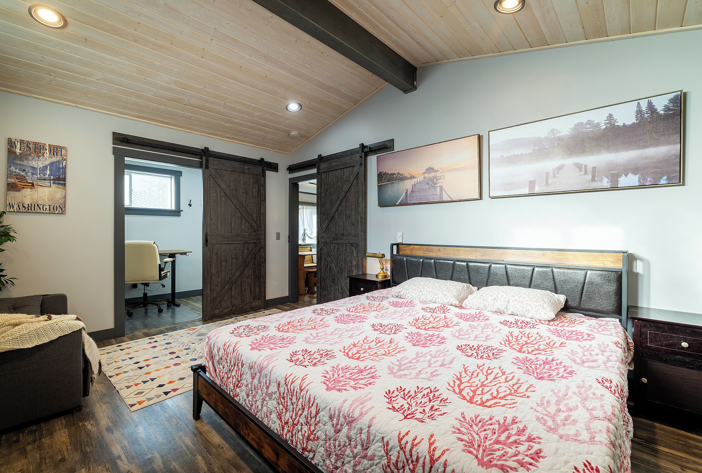 2 chambres, bureau, Wi-Fi, literie fournie