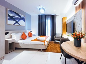 Studio Suite Cao cấp | Màn/rèm cản sáng, phòng cách âm, bàn ủi/dụng cụ ủi quần áo 