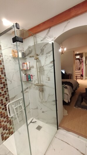 Shower, hair dryer