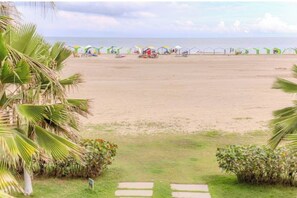 Sun loungers, beach towels