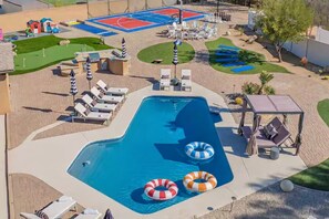 A heated pool