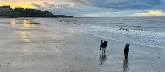 Westgate | Spectacular Sea Views | Log Burner | Sandy Beach 2 mins walk